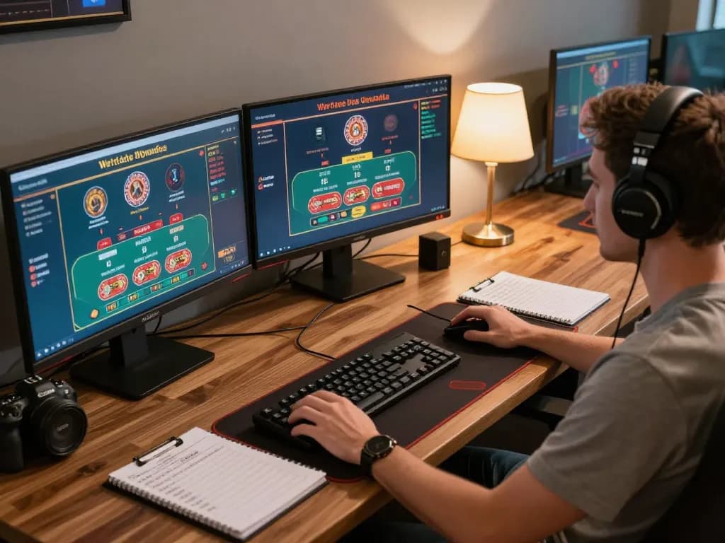 Engaged player strategizing for winning at TG88 online casino games.