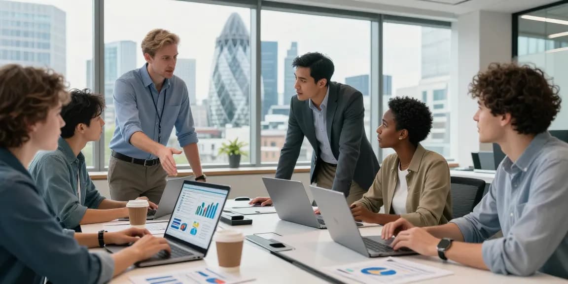 Proactive IT support for small business London team collaborating on technology solutions in a modern office setting.