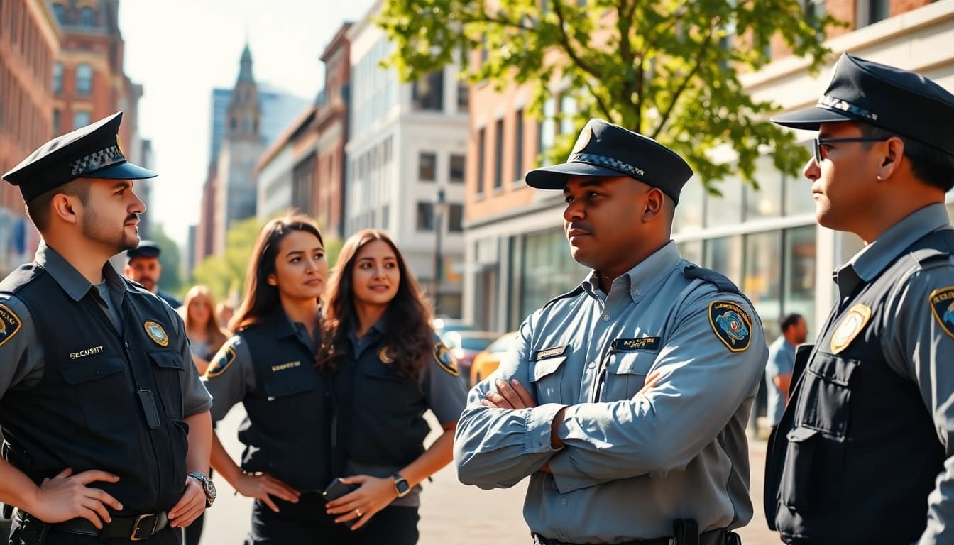 Security Services Fredericksburg personnel providing professional protection in an urban environment.