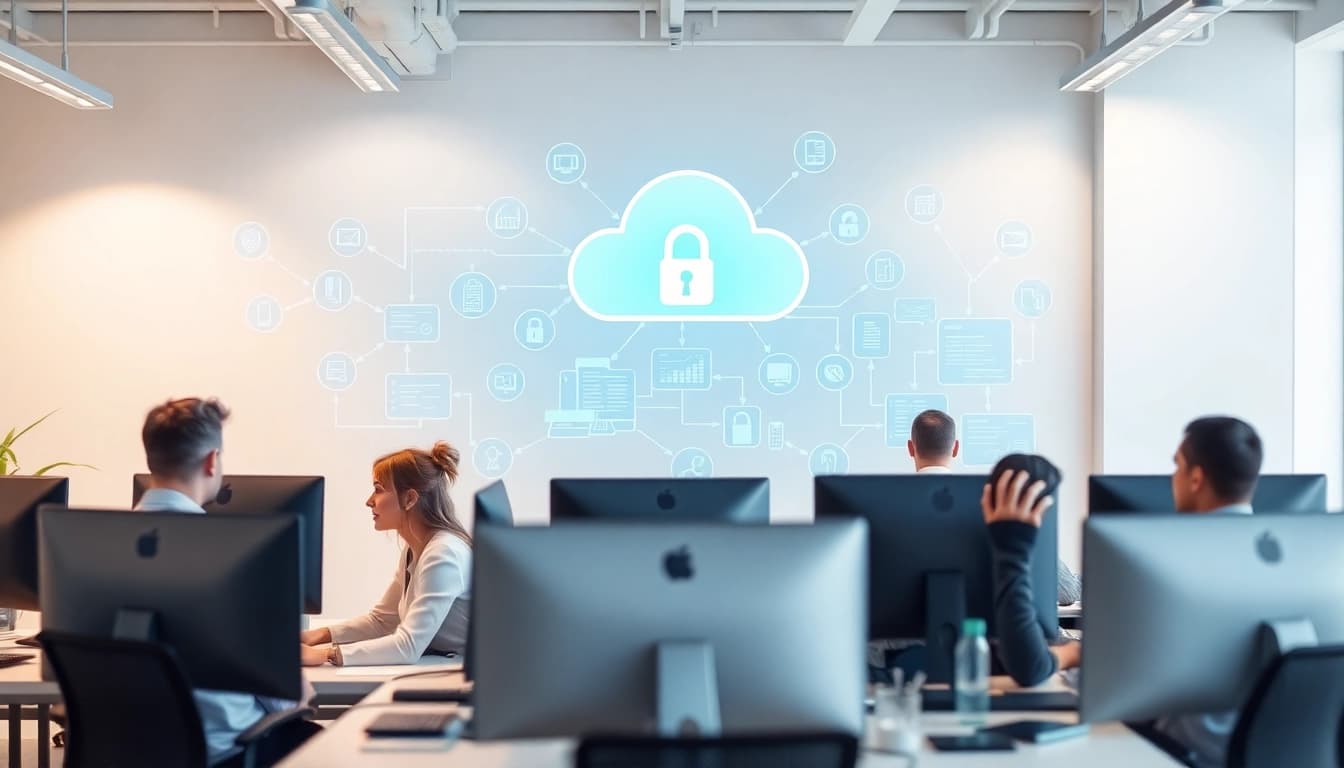 Learn how to migrate to Microsoft 365 securely with professionals collaborating in an IT environment.