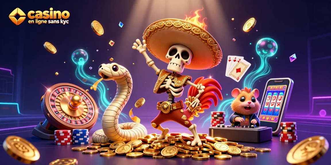 Jouez dans un casino en ligne sans KYC avec des personnages animés dans un décor festif