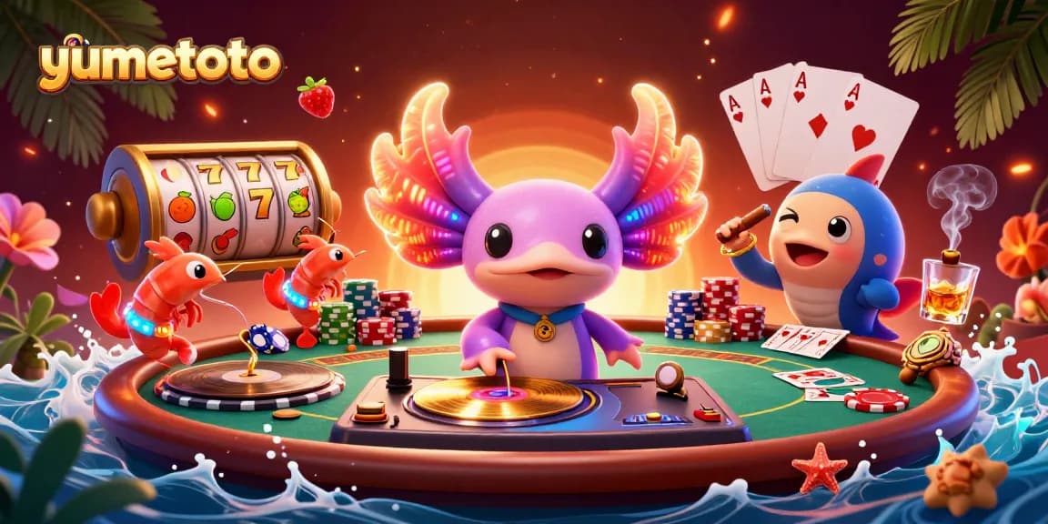 Nikmati permainan di yumetoto dengan pengalaman slot dan poker seru, lengkap dengan simbol dan elemen menarik.