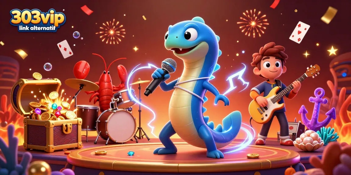 Experience thrilling wins at 303vip link alternatif with vibrant casino elements and festive underwater scene.