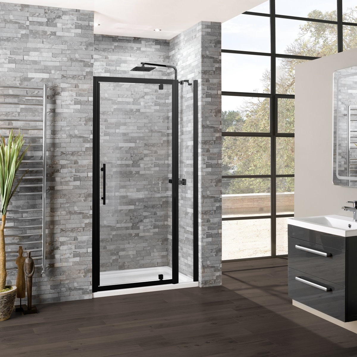 Transform Your Space with a Shower Door Black Frame