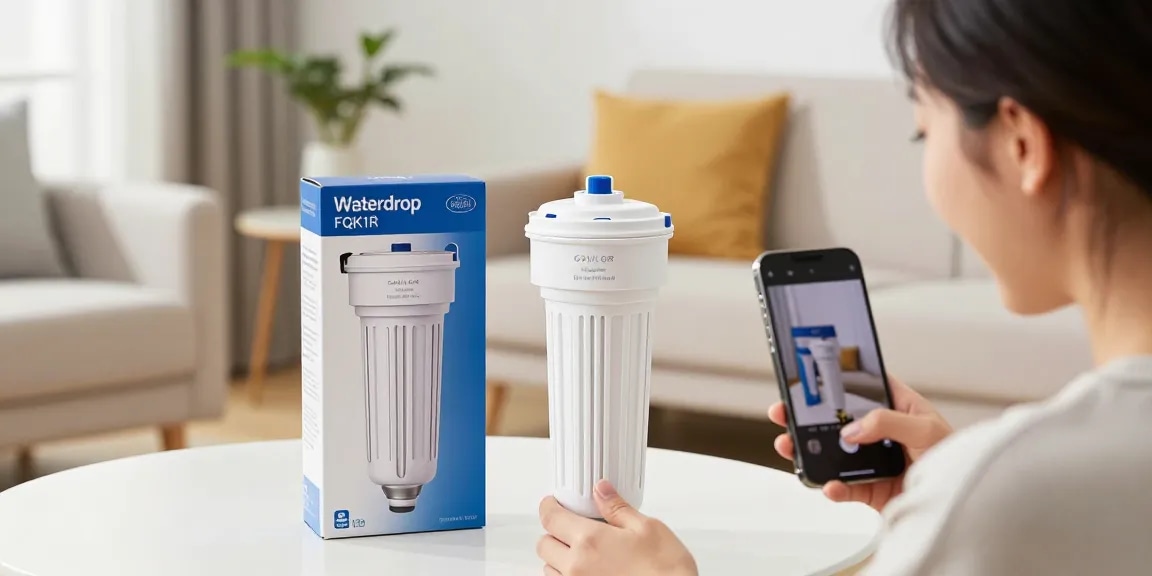 Waterdrop FQK1R, GXULQR Under Sink Replacement Filter on e-commerce site, showcasing online shopping experience.