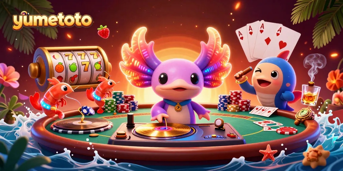 Nikmati permainan di yumetoto dengan pengalaman slot dan poker seru, lengkap dengan simbol dan elemen menarik.