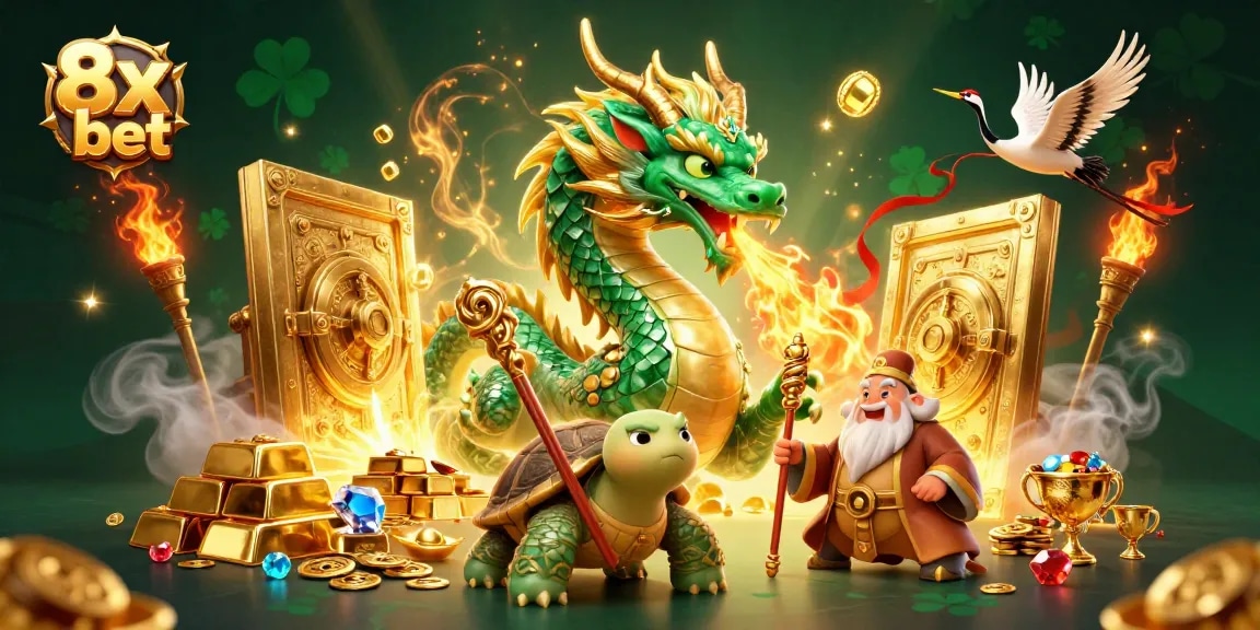 Experience thrilling wins with 8x bet as lucky cranes and a jade dragon bring fortune.