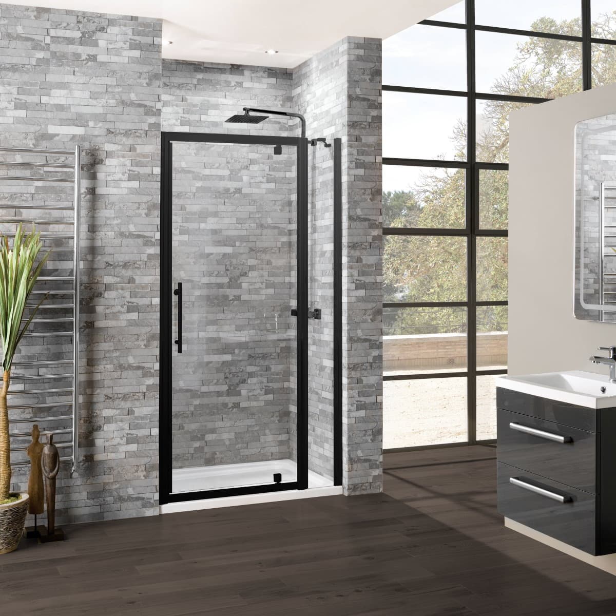 Transform Your Space with a Shower Door Black Frame