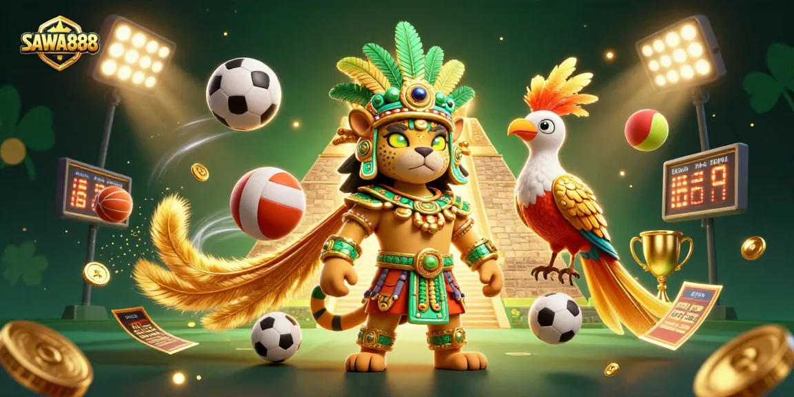 Experience the thrilling games at SAWA888 with vibrant elements creating a dynamic online casino atmosphere.