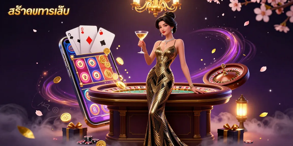 Engage with สล็อตทดลองเล่น in a vibrant casino scene filled with dynamic game elements and rich visuals.