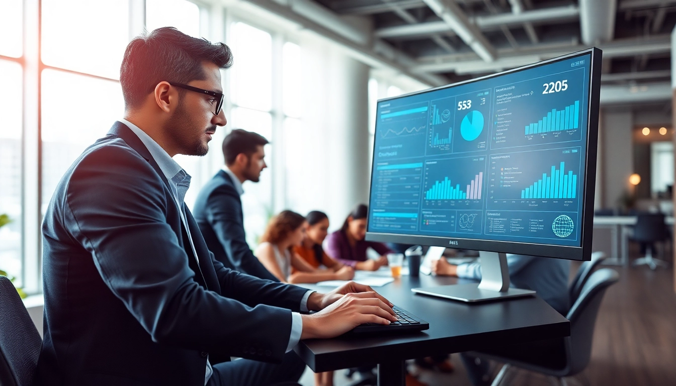 Enterprise assistant effectively collaborates in a modern office environment to enhance productivity.