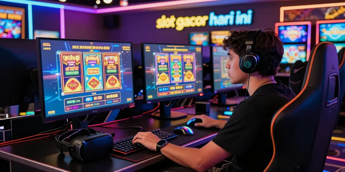 Engaging online gaming scene featuring player immersed in slot gacor hari ini excitement