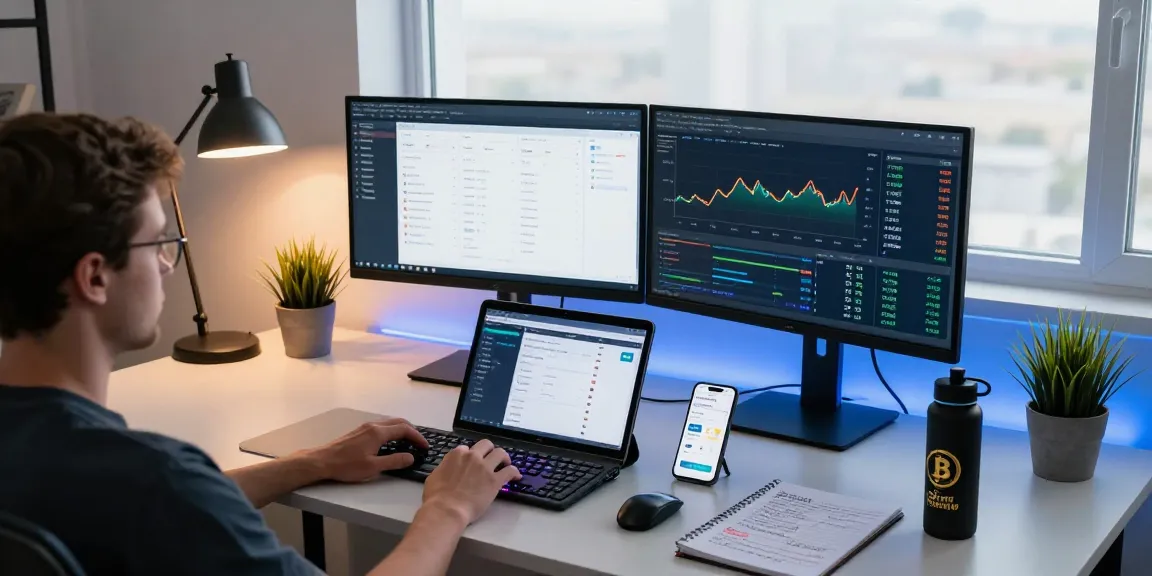 Start cloud mining today with advanced setups in cryptocurrency workspace featuring live mining contracts and digital wallets.