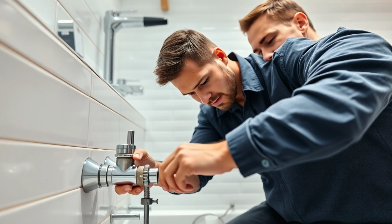 Sonni sanitär GmbH Plumber maintaining modern bathroom fixtures with expert precision.