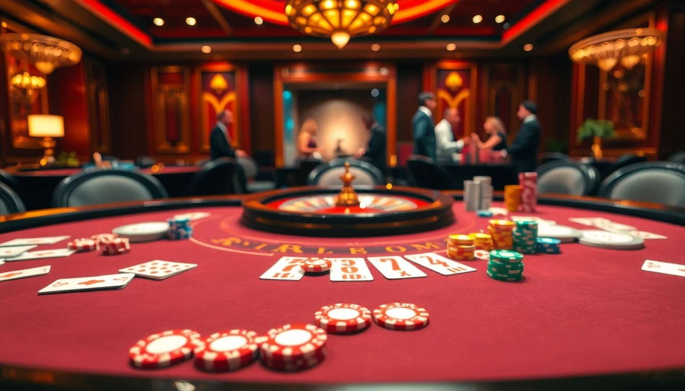 Engage in high-stakes action at https://go88casino.pro/, showcasing a luxurious poker table with vibrant chips and cards.