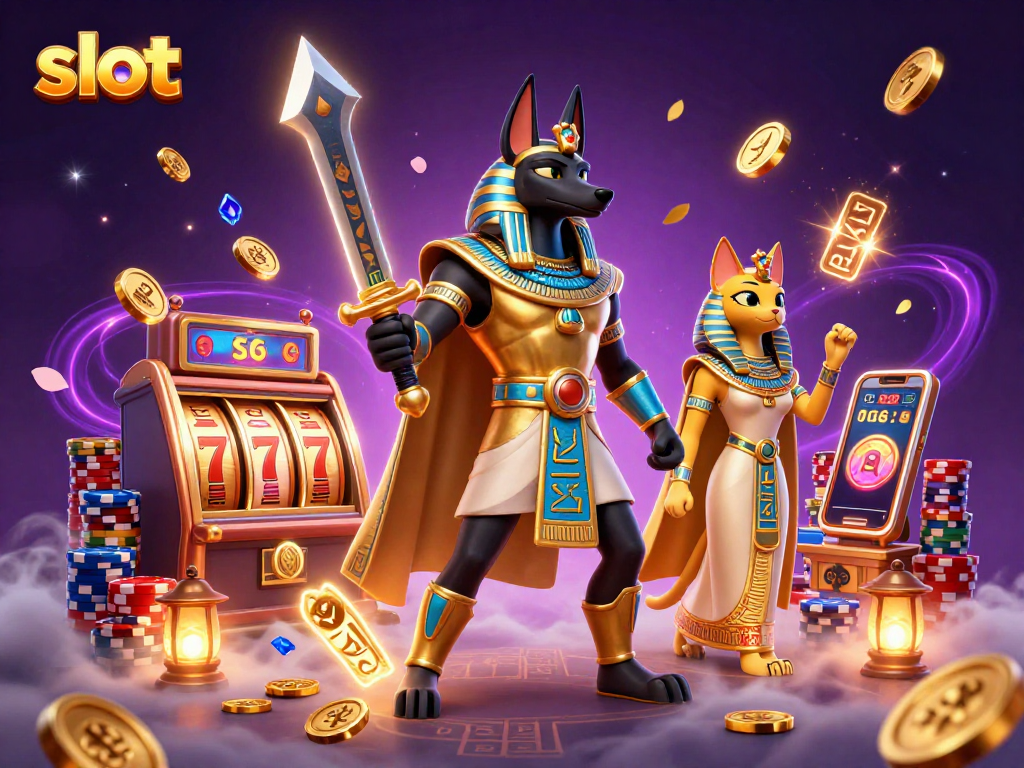 Experience the thrill of slots with golden coins, unique characters, and jackpot excitement.