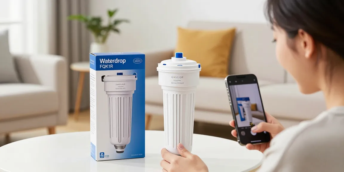 Waterdrop FQK1R, GXULQR Under Sink Replacement Filter on e-commerce site, showcasing online shopping experience.