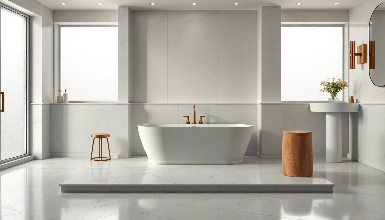 Relaxing vasca da bagno surrounded by elegant decor and natural light for a serene ambiance.