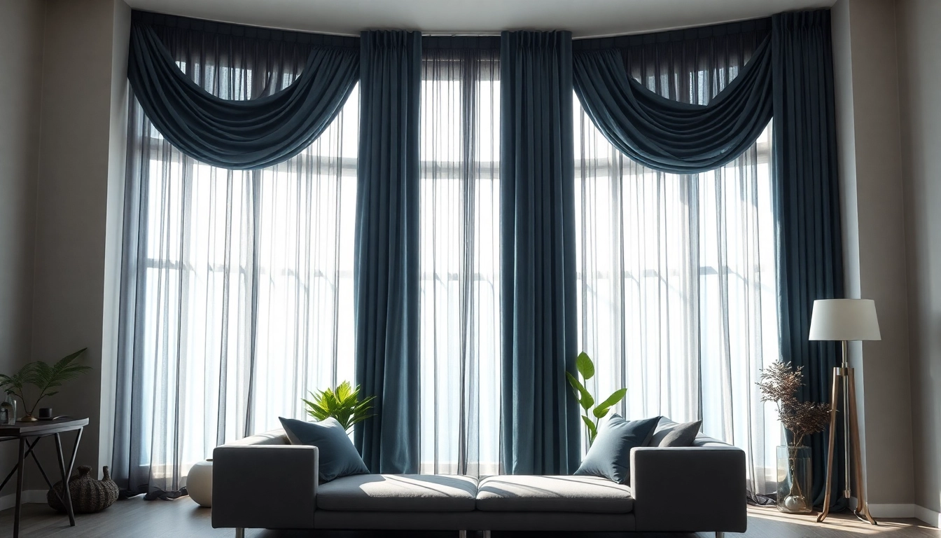 Verduisterende gordijnen creëren een elegante en gezellige sfeer in een moderne kamer.