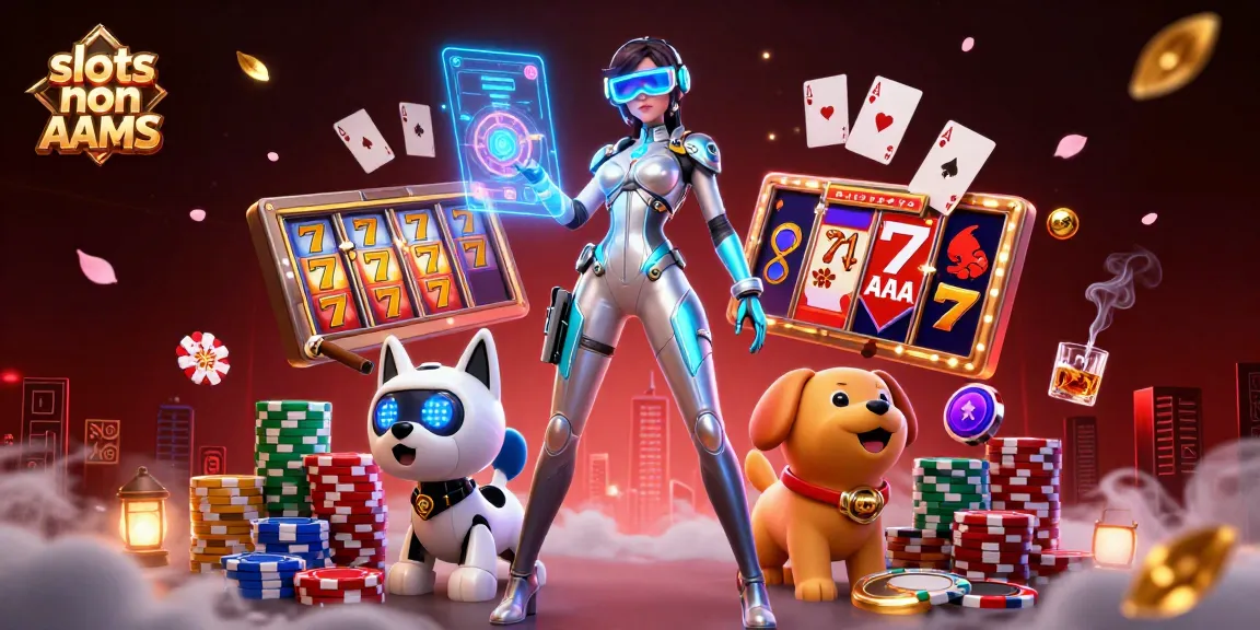 Vivi un'azione entusiasmante di slots non AAMS in una scena di casinò vibrante con elementi emozionanti.