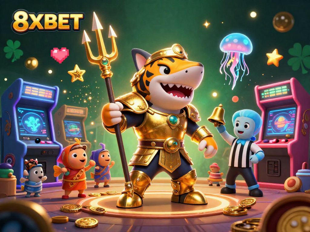 Experience thrilling gaming with 8XBET in a vibrant underwater colosseum full of action.