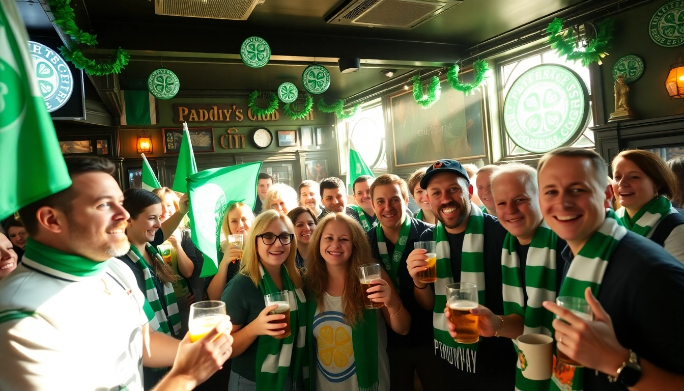 Feiernde Fans bei csc hamburg in Paddy's Bar genießen eine lebhafte Atmosphäre.