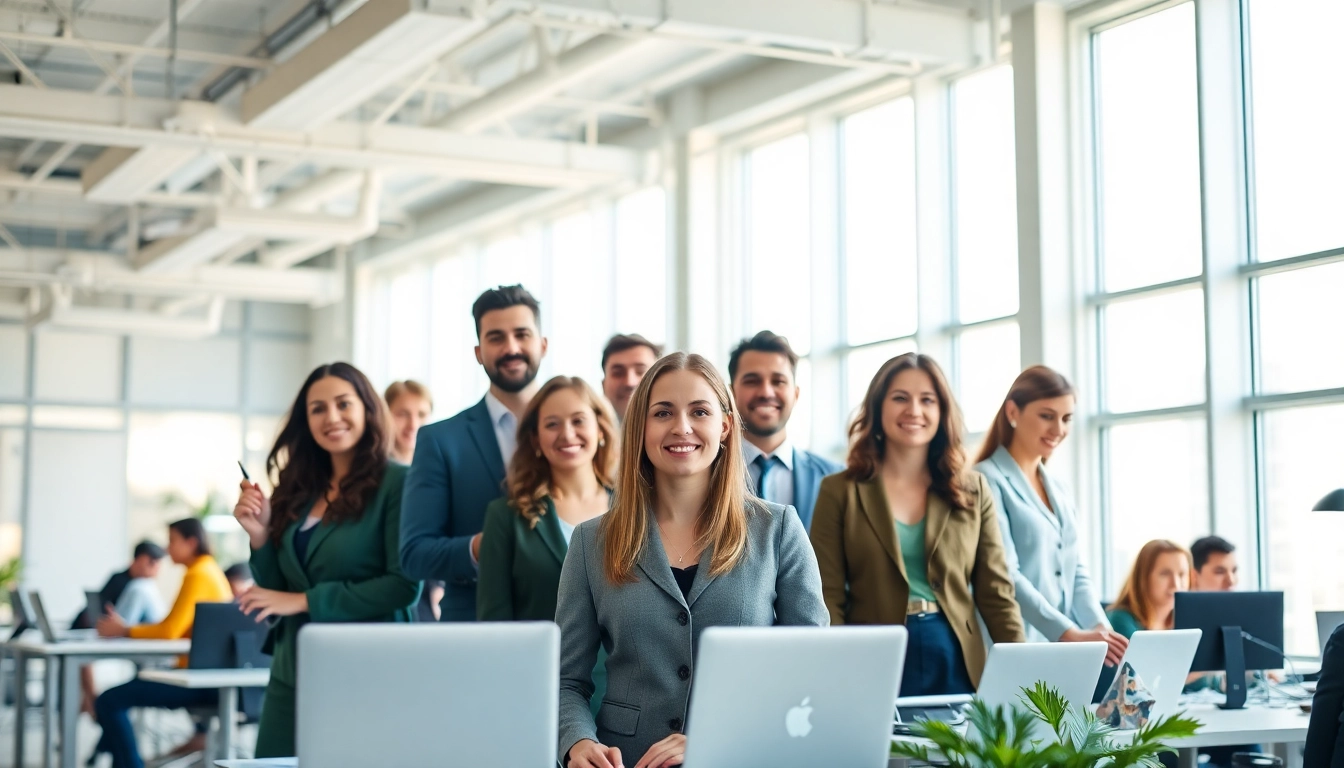 Find my true calling depicted in a vibrant office setting with diverse professionals collaborating.