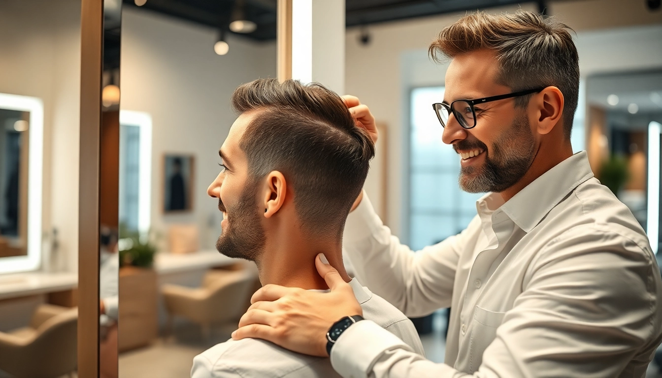 Client receiving hair replacement at Ace of Fades 212, showcasing expert service and transformation.