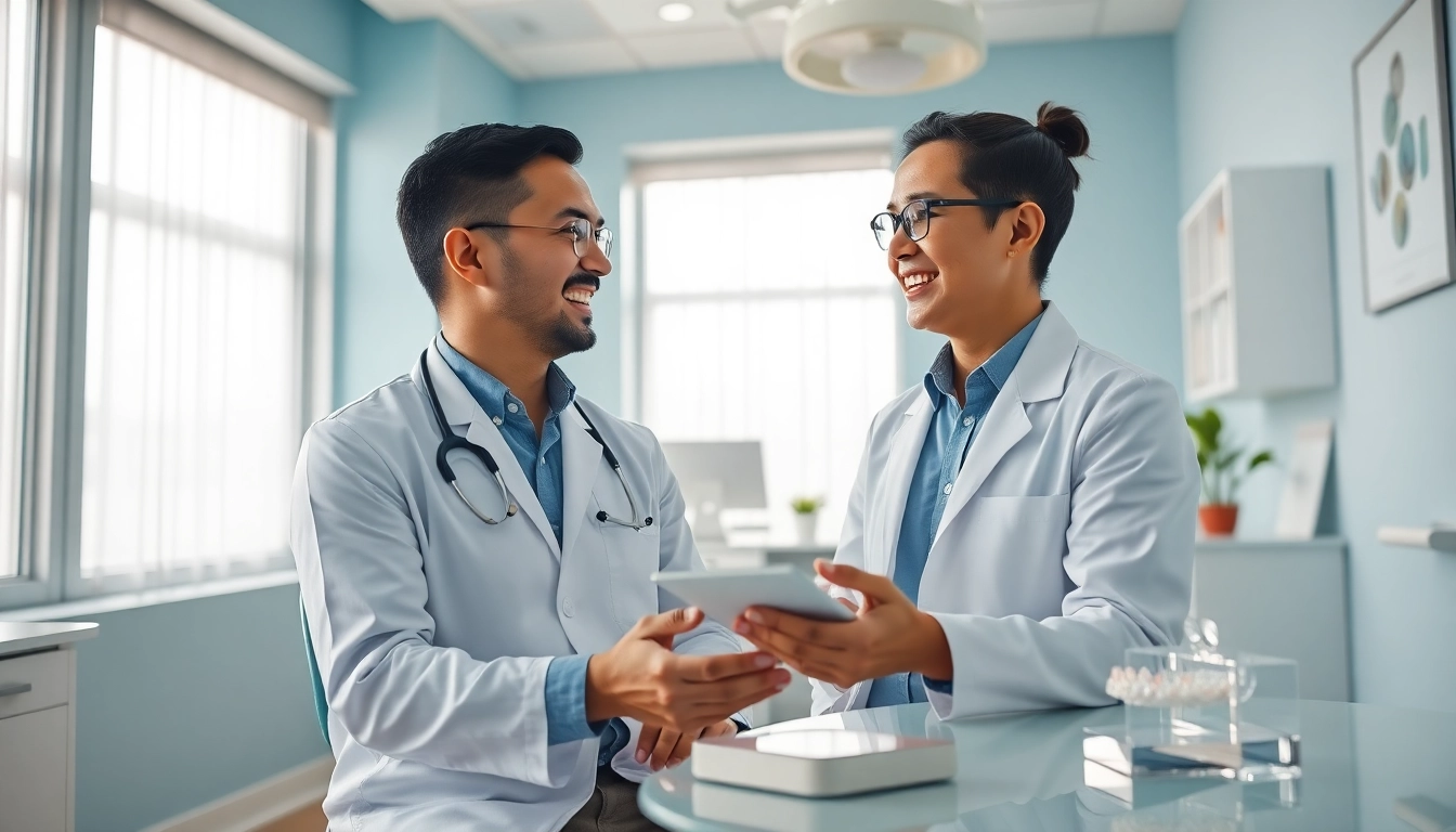 Top braces dentist in Kuala Lumpur consulting with a patient in a modern dental clinic.