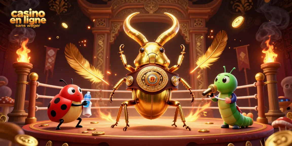 Illustration dynamique de personnage casino en ligne sans wager, mettant en avant des éléments de jeu et ambiance festive