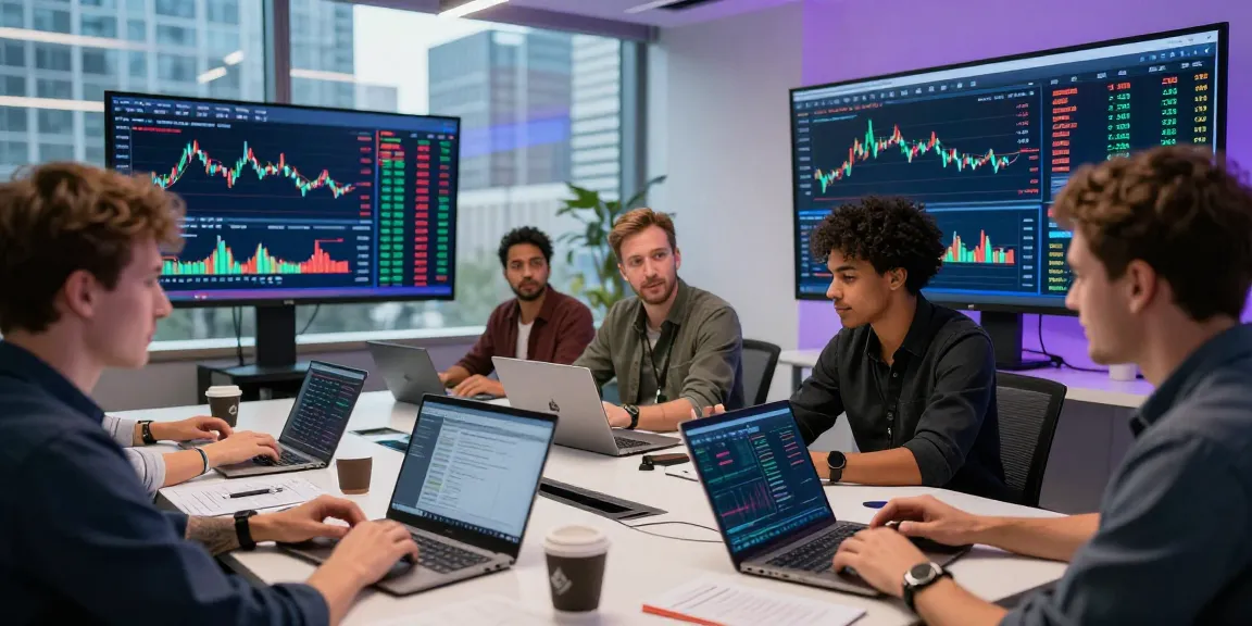 Ethereum price live trading scene with traders focused on charts and analytics in a modern office.