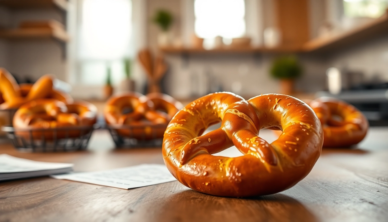 Evaluate Pretzel warranty reviews and trust with inviting pretzels and warranty elements on a wooden table.