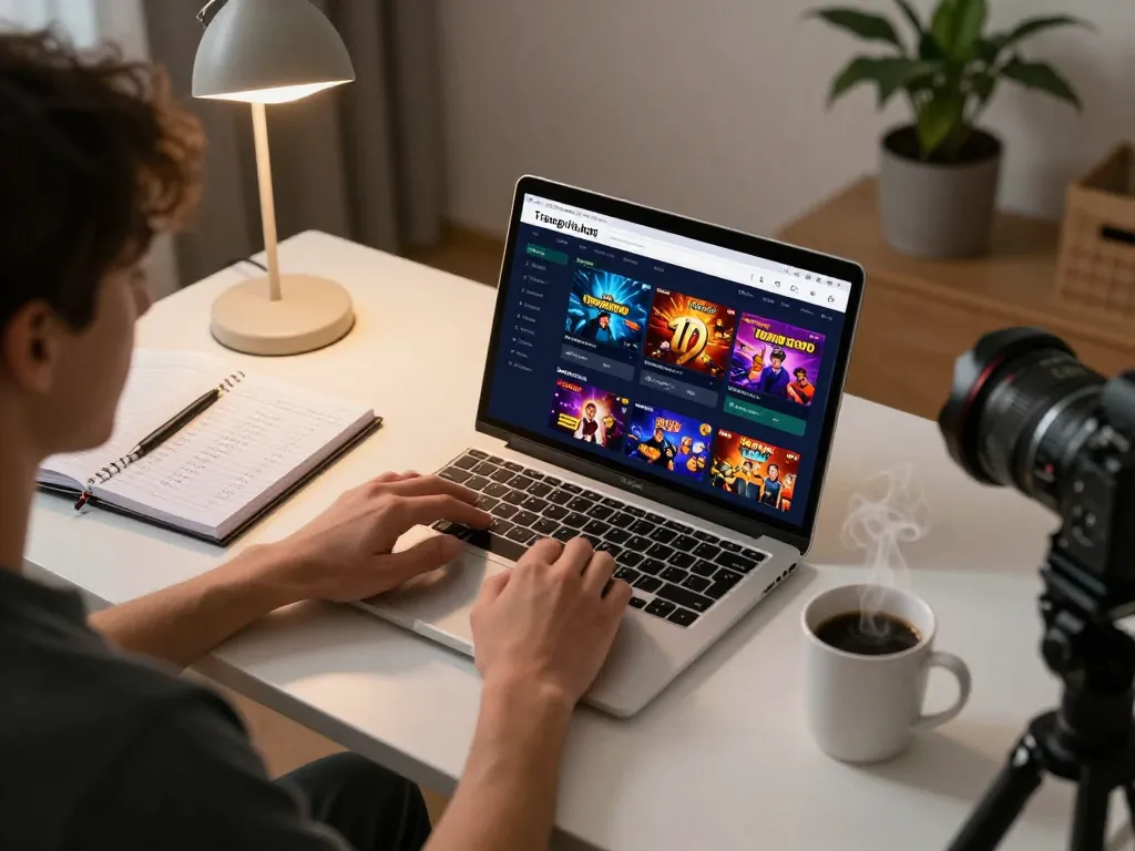 Person engaged in strategic gameplay at Trang chủ Bet88 interface on their laptop, showcasing a modern home gaming setup.