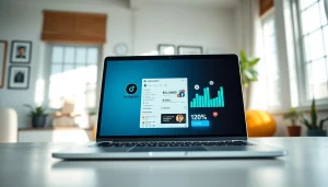 Boost your social media presence with an Instagram smm panel displayed on a sleek laptop.