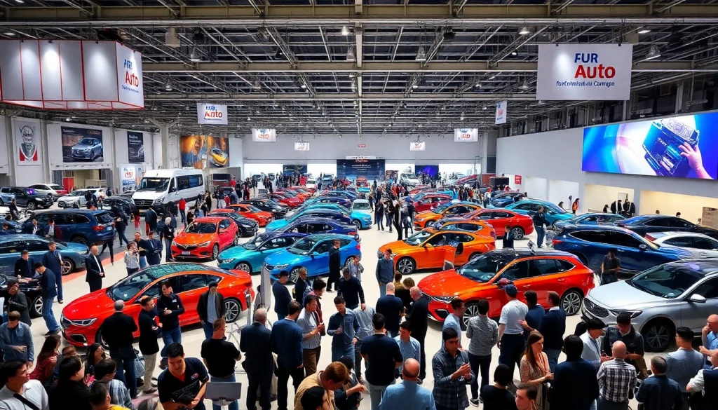 Showcasing innovation and excitement at the Auto Cars Show with diverse vehicles and engaging spectators.