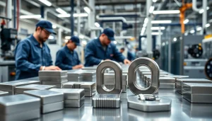 Showcasing ferrite magnets manufacturer in china producing high-quality magnets in a modern factory.