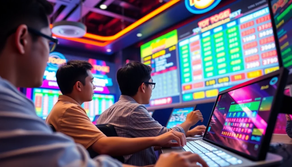 Menampilkan pemain yang terlibat dalam toto togel dengan antusias dan permainan yang menarik.