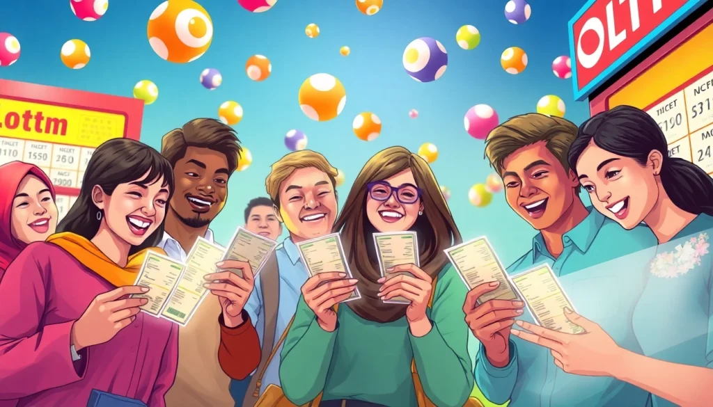 Merayakan togel resmi bersama teman-teman di booth lotere yang ceria