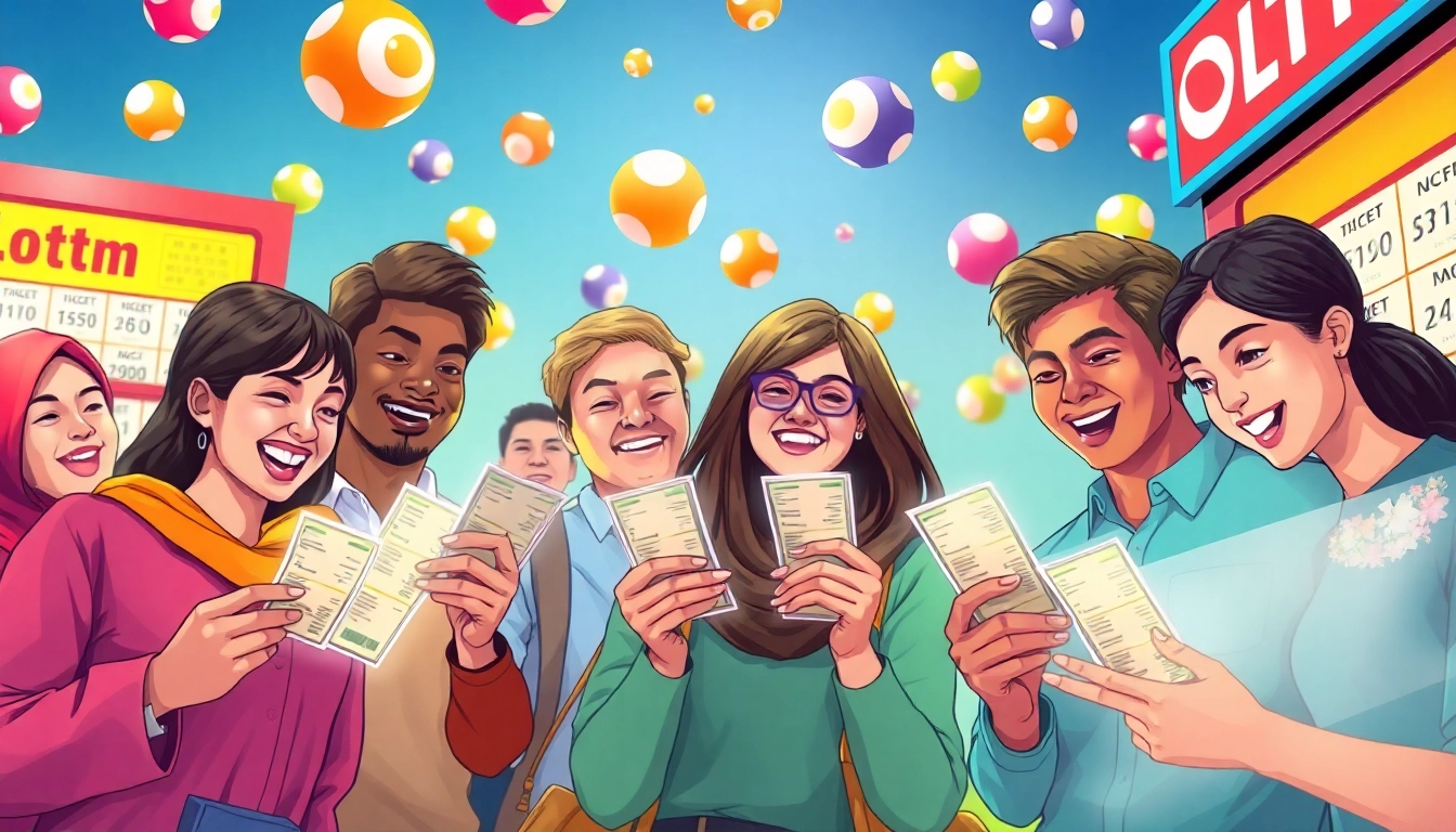 Merayakan togel resmi bersama teman-teman di booth lotere yang ceria