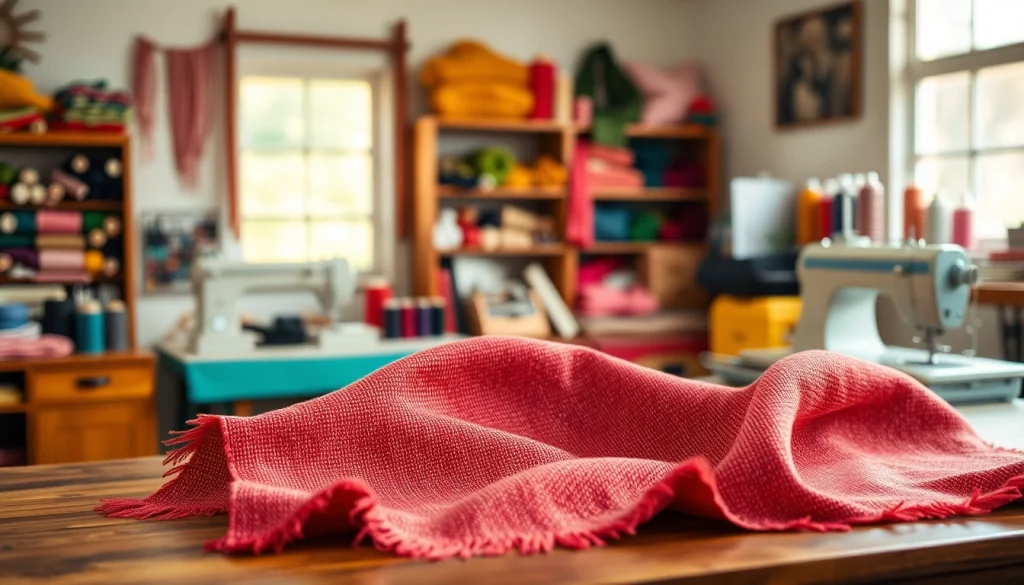 Punta di Roma stoffen textuur en rijke kleuren op een houten tafel.