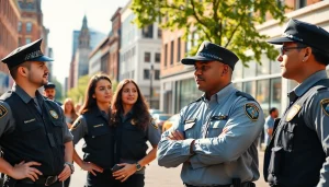 Security Services Fredericksburg personnel providing professional protection in an urban environment.