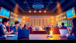 Menampilkan bandar togel online yang menarik dengan antarmuka dinamis dan pemain yang terlibat.