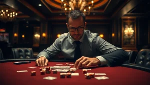 Temukan link diantogel dengan kartu dan dadu di meja permainan yang dramatis.