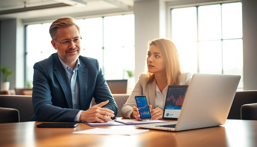 신용카드 현금화의 혜택을 설명하는 전문가와 고객의 대화 장면