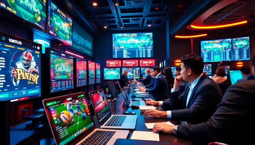 Menampilkan bandar bola parlay slot dalam suasana perjudian online yang dinamis dan menarik.