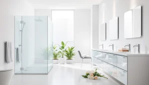 Erleben Sie qualitativ hochwertige Produkte von sonni sanitär GmbH in einem modernen Badezimmer mit eleganten Duschen und Möbeln.