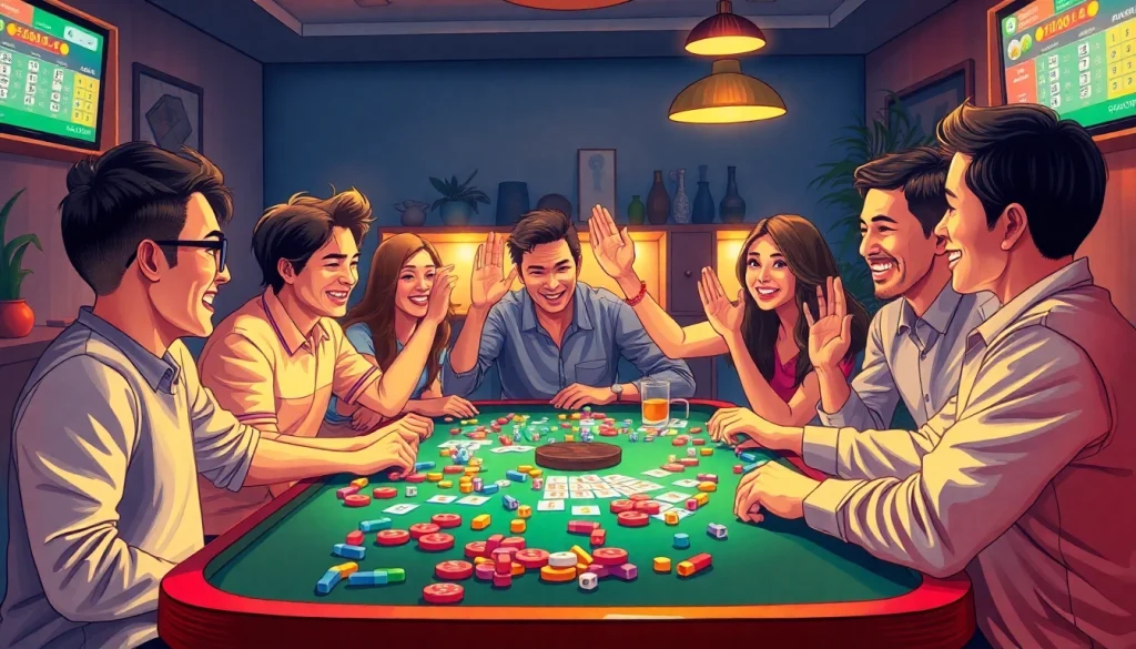 Mainkan togel online dengan teman-teman di meja permainan penuh warna dan suasana akrab.