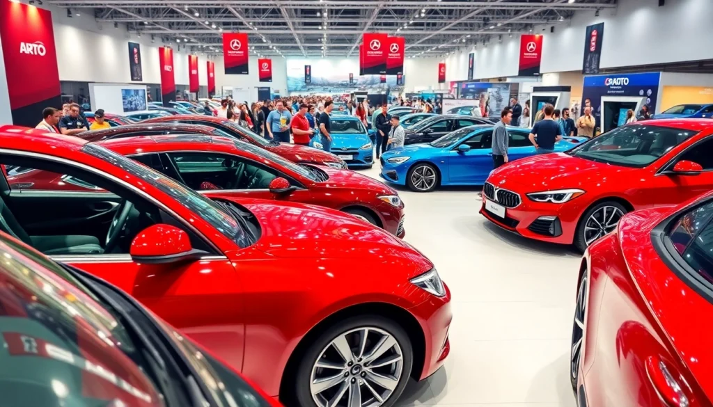 Experience the dynamic Auto Cars Show featuring modern vehicles and enthusiastic crowds.