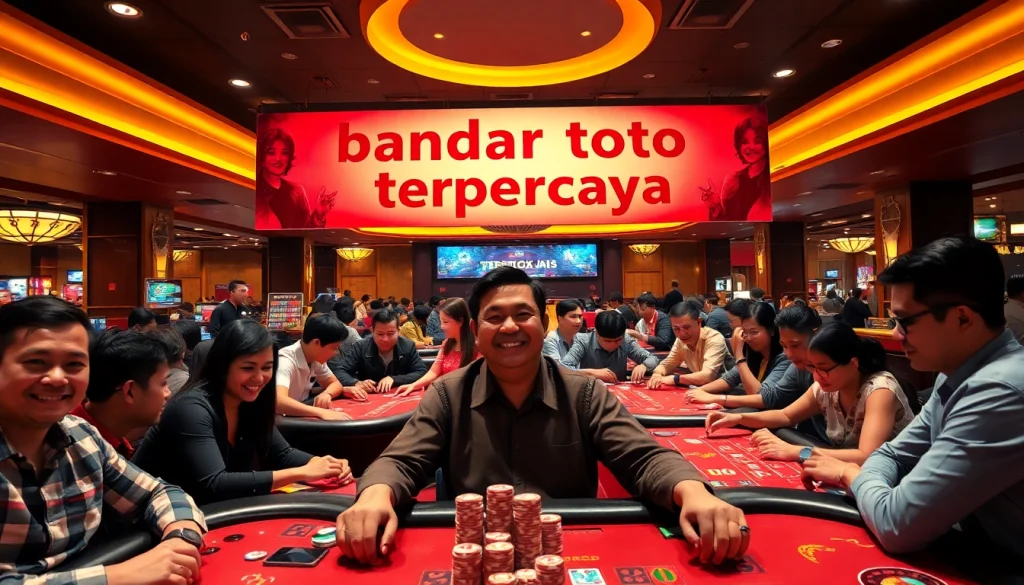 Pengunjung menikmati pengalaman berjudi di bandar toto terpercaya dengan suasana yang hangat dan ramah.