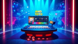 Menggambarkan pengalaman menarik bandar toto dengan antarmuka perjudian online yang dinamis.